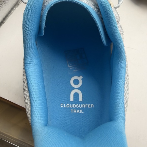 On Running Cloudsurfer Trail Blue Beige Women 9 Road Running Shoes 3WE10103042 - Picture 8 of 11